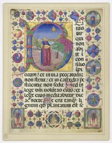 Initiale B mit dem Christus- und dem Johannesknaben