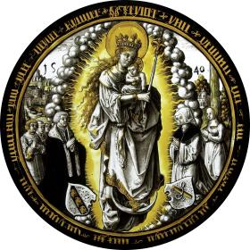 Strahlenkranzmadonna mit Stifterfamilie