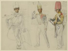 Fürst Jaschwill, Kommandeur der Garde-Husaren; von Jusseff, Kapitän vom Pawlowschen Regiment; Kerieff, Trompeter der Garde-Artillerie