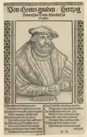 Porträt des Friedrich III. Kurfürst von Sachsen