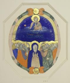 Initiale O mit Maria und Christus