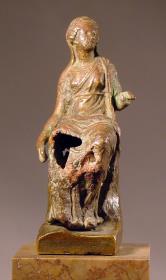 Statuette einer sitzenden Göttin