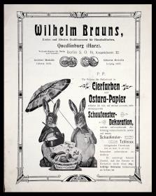 Wlhm. Brauns, Eierfarben u. Ostara-Papier, Quedlinburg (Harz)