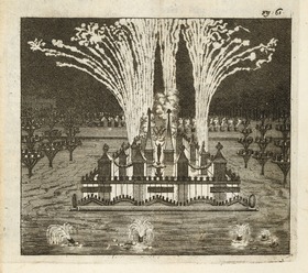Feuerwerk zu Ehren von Wilhelm III. von Oranien in Den Haag