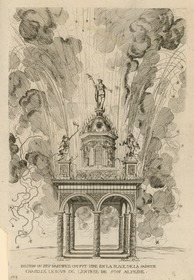 Feuerwerk zum Einzug von Herzog von Épernon in Dijon am 8. Mai 1656