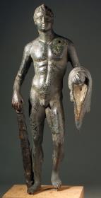 Hellenistische Statuette des jugendlichen Herakles mit Siegerbinde