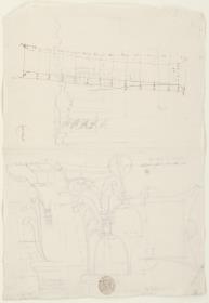 Architektonische Elemente des Tempels des Antonius und der Faustina