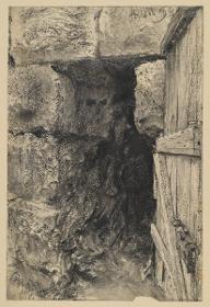 Tür zum Turm der Ruine Bodenlaube in Kissingen