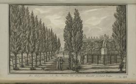 Cölln. Der Lustgarten, und die Statue des Fürsten Leopold von Anhalt Dessau im Jahr 1803.