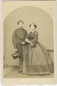 Porträt des Edward Prince of Wales und seiner Schwester Alice Maud Mary Prinzessin von Großbritannien und Irland