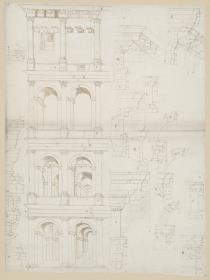 Teilaufriss der Fassade des Colosseums