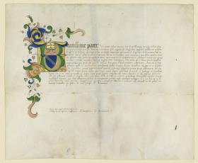 Bittschrift des Giorgio de Uspinello an Papst Eugen IV.