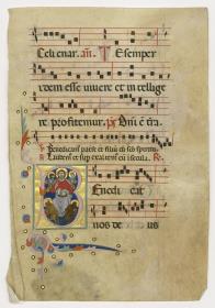 Initiale B mit einem Tetramorph