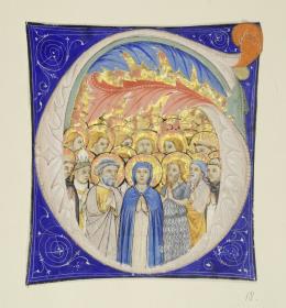 Initiale G mit Heiligen (Ognisanti)