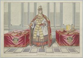 Porträt Leopold II., Kaiser des Heiligen Römischen Reiches deutscher Nation mit den Insignien