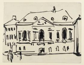 Das Kurländer Palais am Zeughausplatz in Dresden