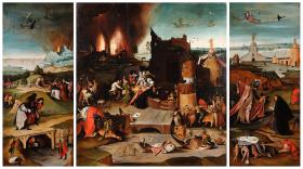 Flügelaltar mit der Versuchung des heiligen Antonius