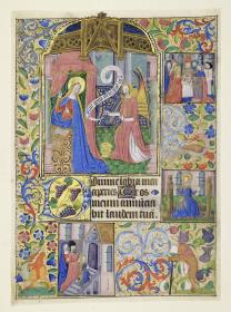 Fragment eines Horariums: Verkündigung an Maria