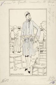 Frau in Kleid