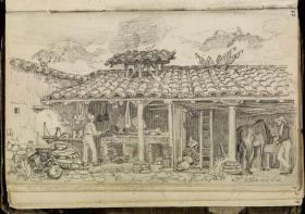 Küche und Pferdestall im Wohnhaus von Bellermann und Carl Moritz in Mérida