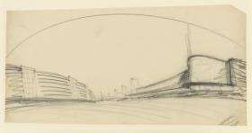 London, White City, Entwurfsskizze