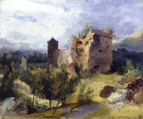 Der zersprengte Turm des Heidelberger Schlosses