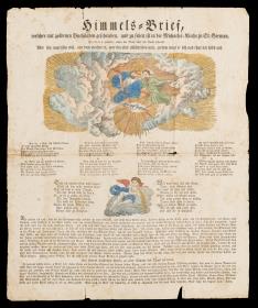 Himmels-Brief, welcher mit goldenen Buchstaben geschrieben, und zu sehen ist in der Michaelis-Kirche zu St. German...