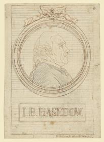 Brustbild des Johann Bernhard Basedow. (E. 105)