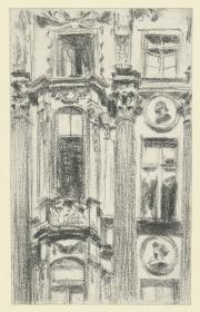 Detail des Mittelrisalits des Palais du Saxe in Dresden