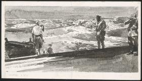 Die Leute von Port Madeleine. Dorfgeschichten aus der Provence S.  Lucien und die Deutschen, Lucien mit Josiane am Strand S. 28/29