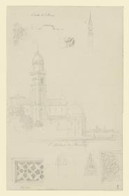 Isola di S. Michele, Ansicht von Nordosten, Archtekturornamente