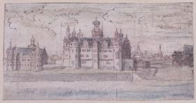 Das Schloss von Offenbach vom Main aus gesehen