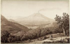 Caserta. Blick auf den Vesuv
