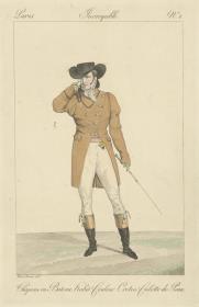 Incroyables et Merveilleuses: Tafel 1: Chapeau en bateau, habit couleur crotin