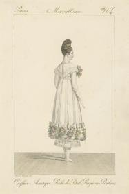 Incroyables et Merveilleuses: Tafel 4: coiffure asiatique, robe de Bal