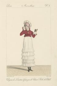 Incroyables et Merveilleuses: Tafel 6: chapeau de levantine, canezou de velours