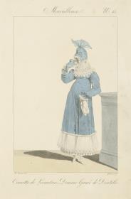 Incroyables et Merveilleuses: Tafel 15: cornette de lévantine, domino garni de dentelle