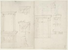 Architektonische Details des Palazzo Farnese