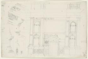 Aufriss und architektonische Details der Chapelle de Lorette