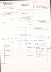 Radio Programme "Les Orchestres Royaux de la Thailande, du Cambodge et du Laos": Extraits musicaux du programme de Radio Unesco (MCR / 3322)