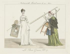 Le bon genre, No. 17: Mademoiselle Pastel, suivie de sa Mère