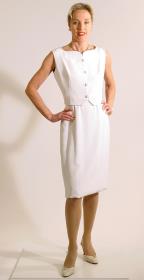 Kurzes weißes Abendkleid