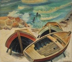 Fischerboote am Strand