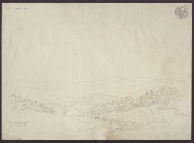 Blick vom Geiersberg auf die böhmische Gebirgskette