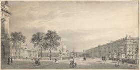 Berlin, Unter den Linden. Ansicht des Lustgartens mit Schlossbrücke, Altem Museum, Dom und Schloss