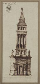 Berlin, Spittelmarkt. Entwurf zur Gertraudenkirche. Turm