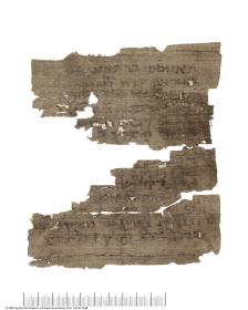 Hebräischer Papyrus mit dem Entwurf einer Heiratsurkunde