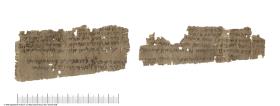 Hebräischer Papyrus, alte Version des Targum Yerushalmi, kommentiert von Ezel Moshe