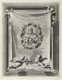 Christus mit Kelch und Brot, Brustbild auf einem Tuch, von Engeln gehalten