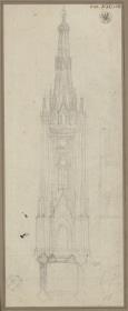 Rathenow. St. Marien und St. Andreas. Entwurf zum Turm.
